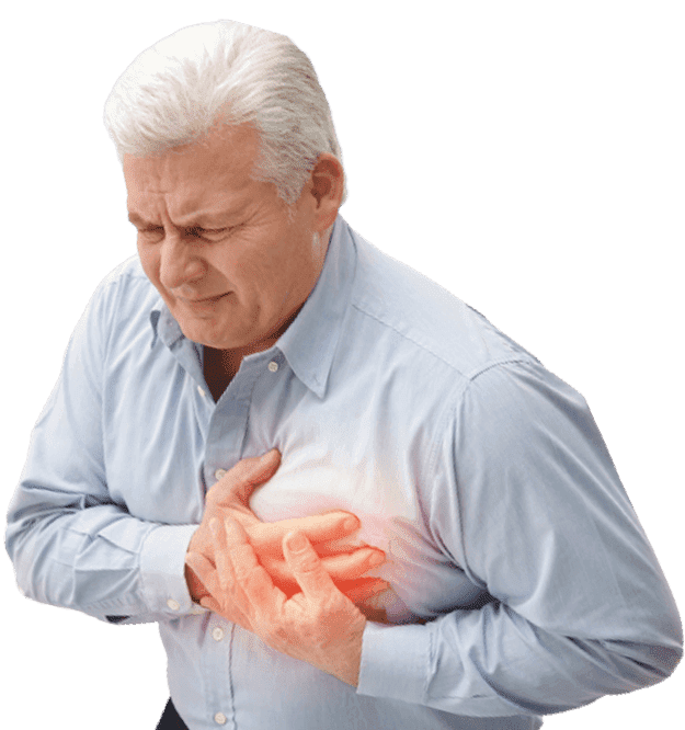 Žmogaus iliustracija su simptomais